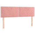 Cabeceira de Cama 2 pcs Veludo 72x5x78/88 cm Rosa