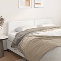 Cabeceira de Cama 2 pcs Couro Artificial 80x5x78/88 cm Branco