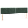 Cabeceira de Cama 2 pcs Veludo 80x5x78/88 cm Verde-escuro