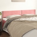 Cabeceira de Cama 2 pcs Veludo 90x5x78/88 cm Rosa