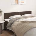 Cabeceira de Cama 2 pcs Couro Artificial 100x5x78/88cm Castanho