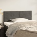 Cabeceira de Cama Veludo 100x5x78/88 cm Cinzento-escuro