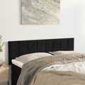 Cabeceira de Cama 2 pcs Veludo 72x5x78/88 cm Preto