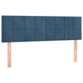 Cabeceira de Cama 2 pcs Veludo 72x5x78/88 cm Azul-escuro