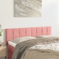 Cabeceira de Cama 2 pcs Veludo 72x5x78/88 cm Rosa