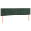 Cabeceira de Cama 2 pcs Veludo 80x5x78/88 cm Verde-escuro