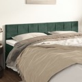 Cabeceira de Cama 2 pcs Veludo 80x5x78/88 cm Verde-escuro