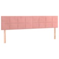 Cabeceira de Cama 2 pcs Veludo 80x5x78/88 cm Rosa