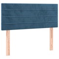 Cabeceira de Cama Veludo 100x5x78/88 cm Azul-escuro