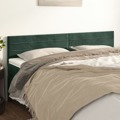 Cabeceira de Cama 2 pcs Veludo 80x5x78/88 cm Verde-escuro