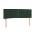 Cabeceira de Cama 2 pcs Veludo 72x5x78/88 cm Verde-escuro