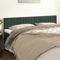 Cabeceira de Cama 2 pcs Veludo 100x5x78/88 cm Verde-escuro