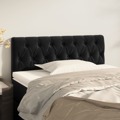 Cabeceira de Cama Veludo 90x7x78/88 cm Preto