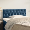 Cabeceira de Cama Veludo 90x7x78/88 cm Azul-escuro