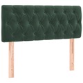 Cabeceira de Cama Veludo 100x7x78/88 cm Verde-escuro