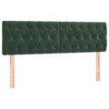 Cabeceira de Cama 2 pcs Veludo 72x7x78/88 cm Verde-escuro