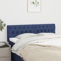 Cabeceira de Cama 2 pcs Tecido 80x7x78/88 cm Azul