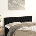 Cabeceira de Cama 2 pcs Veludo 80x7x78/88 cm Preto