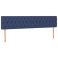 Cabeceira de Cama 2 pcs Tecido 100x7x78/88 cm Azul