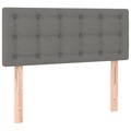 Cabeceira de Cama Tecido 100x5x78/88 cm Cinzento-escuro