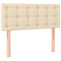 Cabeceira de Cama Tecido 100x5x78/88 cm Creme