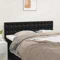 Cabeceira de Cama 2 pcs Couro Artificial 72x5x78/88 cm Preto