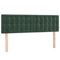 Cabeceira de Cama 2 pcs Veludo 72x5x78/88 cm Verde-escuro