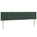 Cabeceira de Cama 2 pcs Veludo 80x5x78/88 cm Verde-escuro