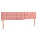 Cabeceira de Cama 2 pcs Veludo 90x5x78/88 cm Rosa