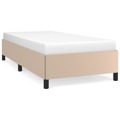 Estrutura de Cama 100x200 cm Couro Artificial Cappuccino