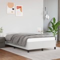 Estrutura de Cama 120x200 cm Couro Artificial Branco