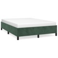 Estrutura de Cama 140x200 cm Veludo Verde-escuro