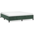 Estrutura de Cama 160x200 cm Veludo Verde-escuro