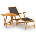 Cadeira de Terraço P/ Exterior C/ Mesa Acácia Maciça/textilene