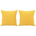 Almofadas Decorativas 2 pcs 40x40 cm Tecido Amarelo-claro