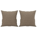 Almofadas Decorativas 2 pcs 40x40 cm Tecido Cinza-acastanhado