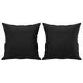 Almofadas Decorativas 2 pcs 40x40 cm Couro Artificial Preto