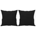 Almofadas Decorativas 2 pcs 40x40 cm Tecido de Microfibra Preto