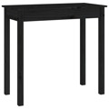 Mesa Consola 80x40x75 cm Madeira de Pinho Maciça Preto