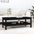 Mesa de Centro 110x50x40 cm Pinho Maciço Preto