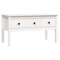 Mesa de Centro 102x49x55 cm Pinho Maciço Branco