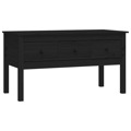 Mesa de Centro 102x49x55 cm Pinho Maciço Preto