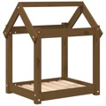 Cama para Cães 61x50x70 cm Pinho Maciço Castanho Mel