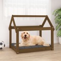 Cama para Cães 81x60x70 cm Pinho Maciço Castanho Mel