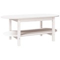 Mesa de Centro 110x55x45 cm Madeira de Pinho Maciça Branco