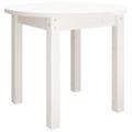 Mesa de Centro ø 55x45 cm Madeira de Pinho Maciça Branco