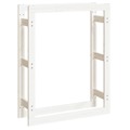 Suporte para Lenha 80x25x100 cm Pinho Maciço Branco