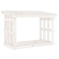 Suporte para Lenha 108x64,5x77 cm Pinho Maciço Branco