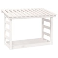 Suporte para Lenha 108x64,5x78 cm Pinho Maciço Branco