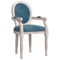 Cadeira de Jantar 54x56x96,5 cm Veludo Azul